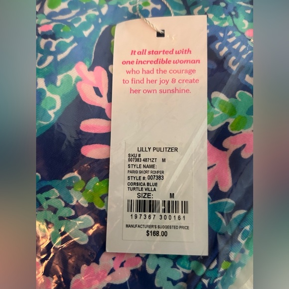 NWT Lilly Pulitzer Vibrant Parigi Skort Romper, Size Medium - Picture 8 of 15